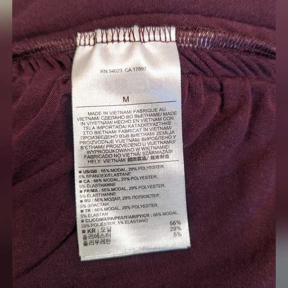 Banana Republic Womens Tunic Tank Medium Sleeveless Blouse Burgundy Purple Zip - Picture 8 of 8